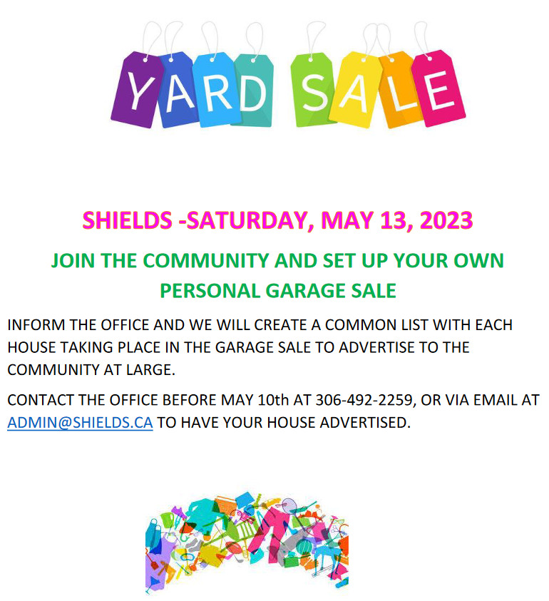 Community Yard Sale Locations- May 13th, 2023 – Resort Village of